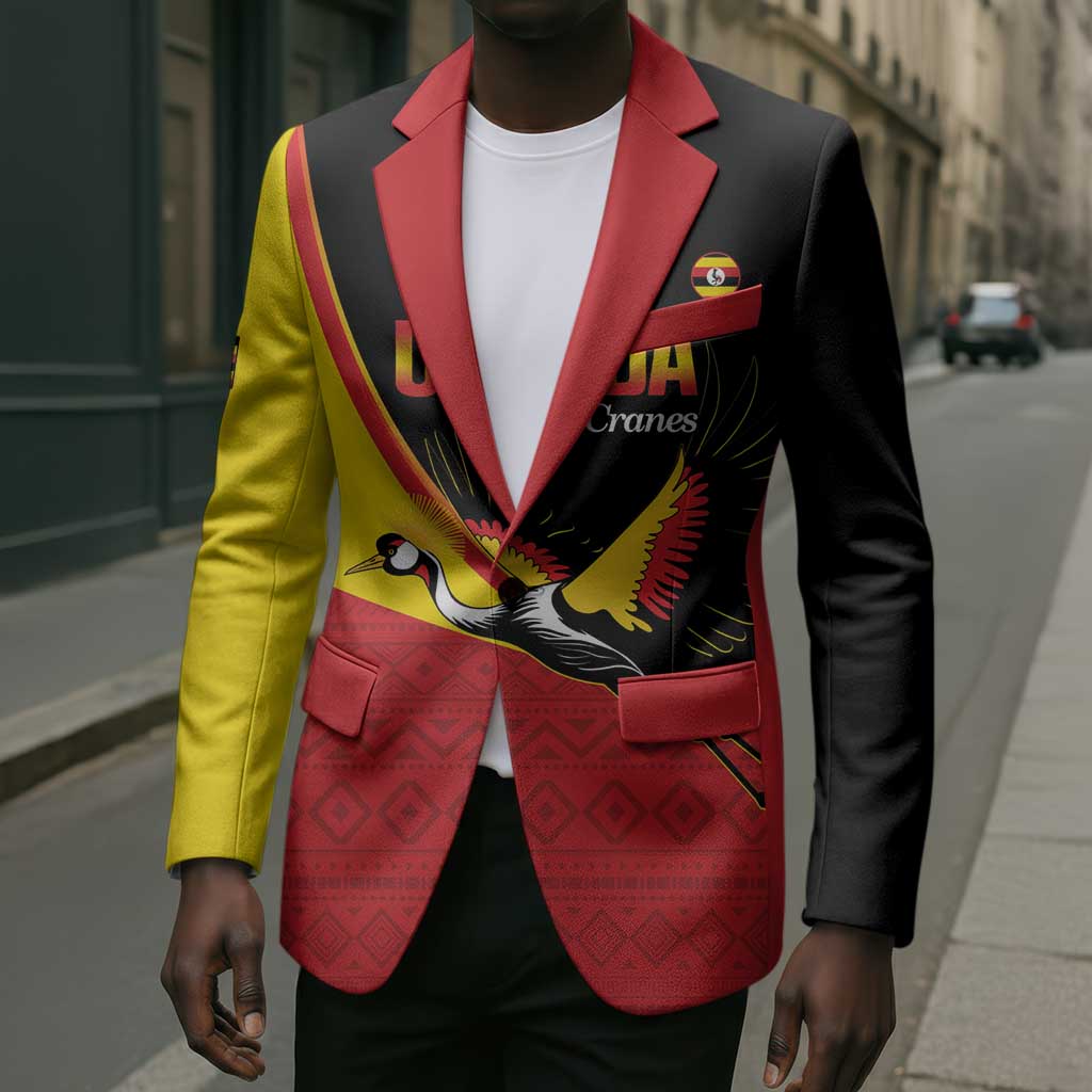Custom Uganda Cricket Blazer Go Cranes African Pattern