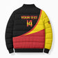 Custom Uganda Cricket Bomber Puffer Jacket Go Cranes African Pattern