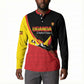 Custom Uganda Cricket Button Sweatshirt Go Cranes African Pattern