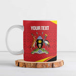Custom Uganda Cricket Ceramic Mug Go Cranes African Pattern