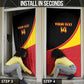 Custom Uganda Cricket Door Cover Go Cranes African Pattern