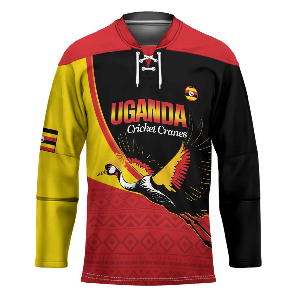 Custom Uganda Cricket Hockey Jersey Go Cranes African Pattern