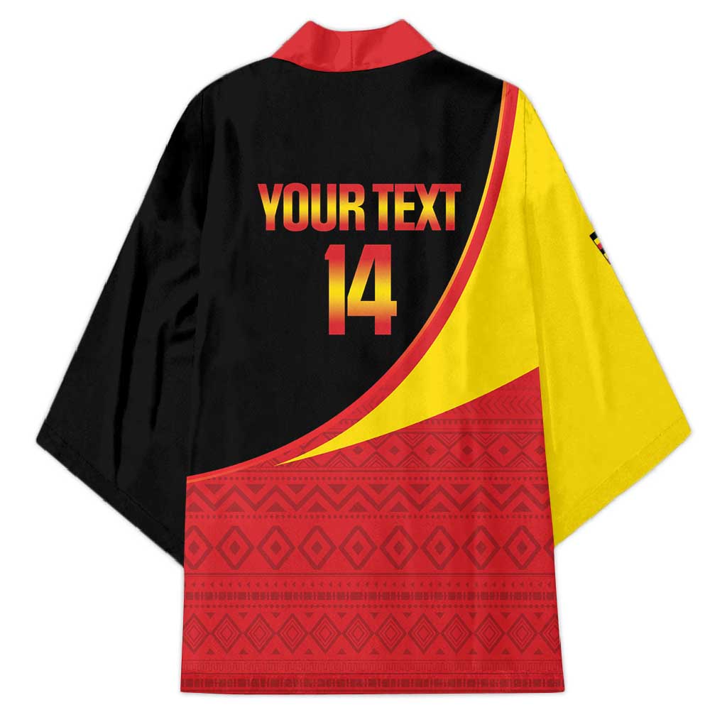 Custom Uganda Cricket Kimono Go Cranes African Pattern
