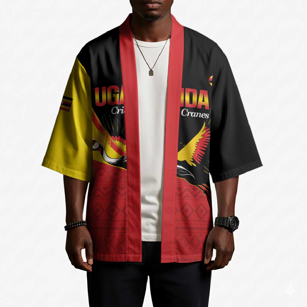 Custom Uganda Cricket Kimono Go Cranes African Pattern