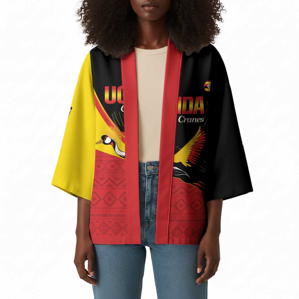 Custom Uganda Cricket Kimono Go Cranes African Pattern