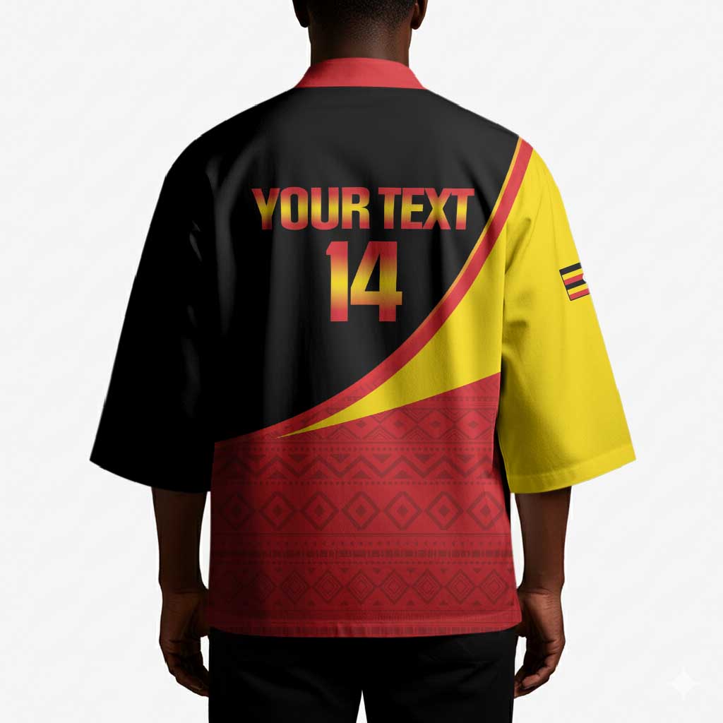 Custom Uganda Cricket Kimono Go Cranes African Pattern
