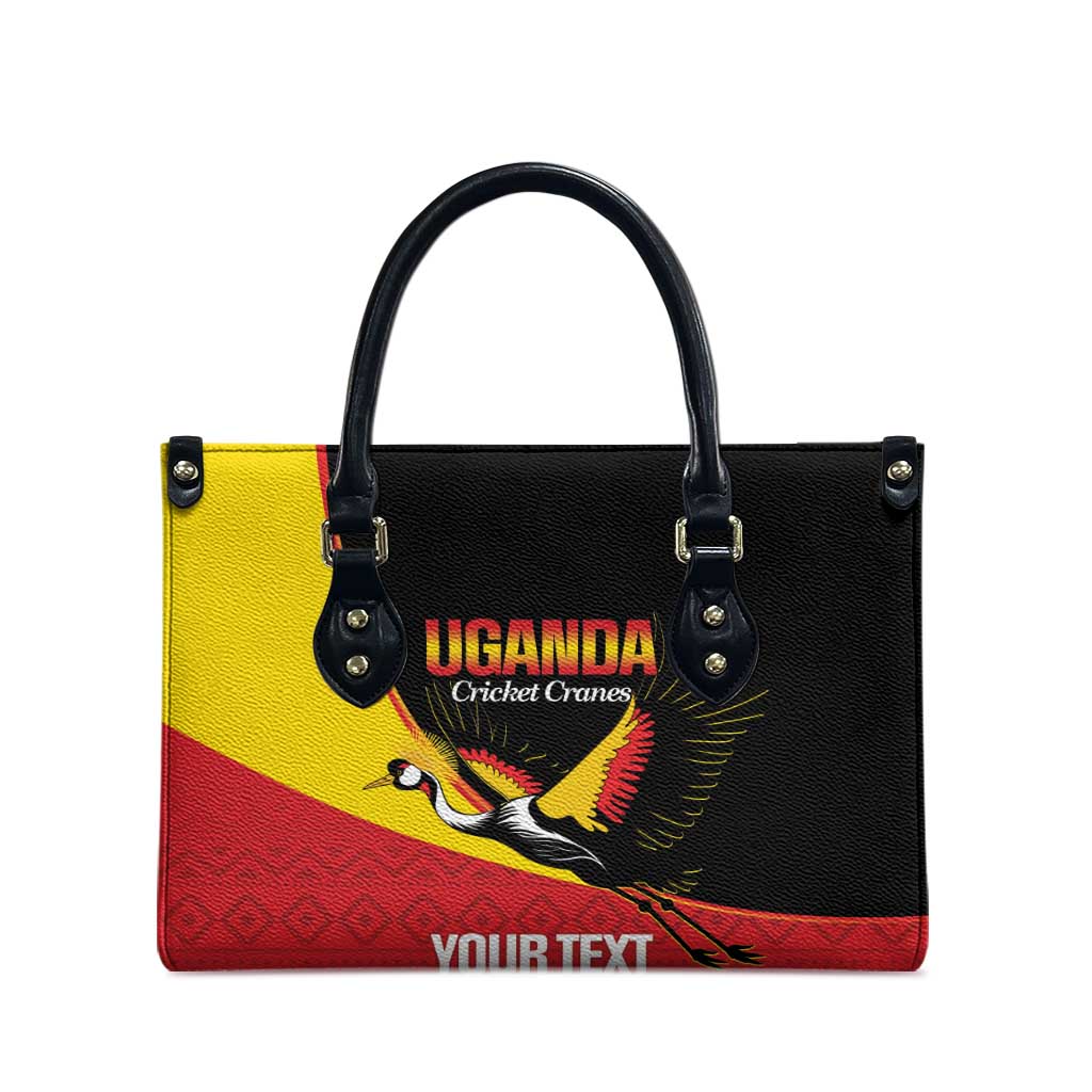 Custom Uganda Cricket Leather Bag Go Cranes African Pattern