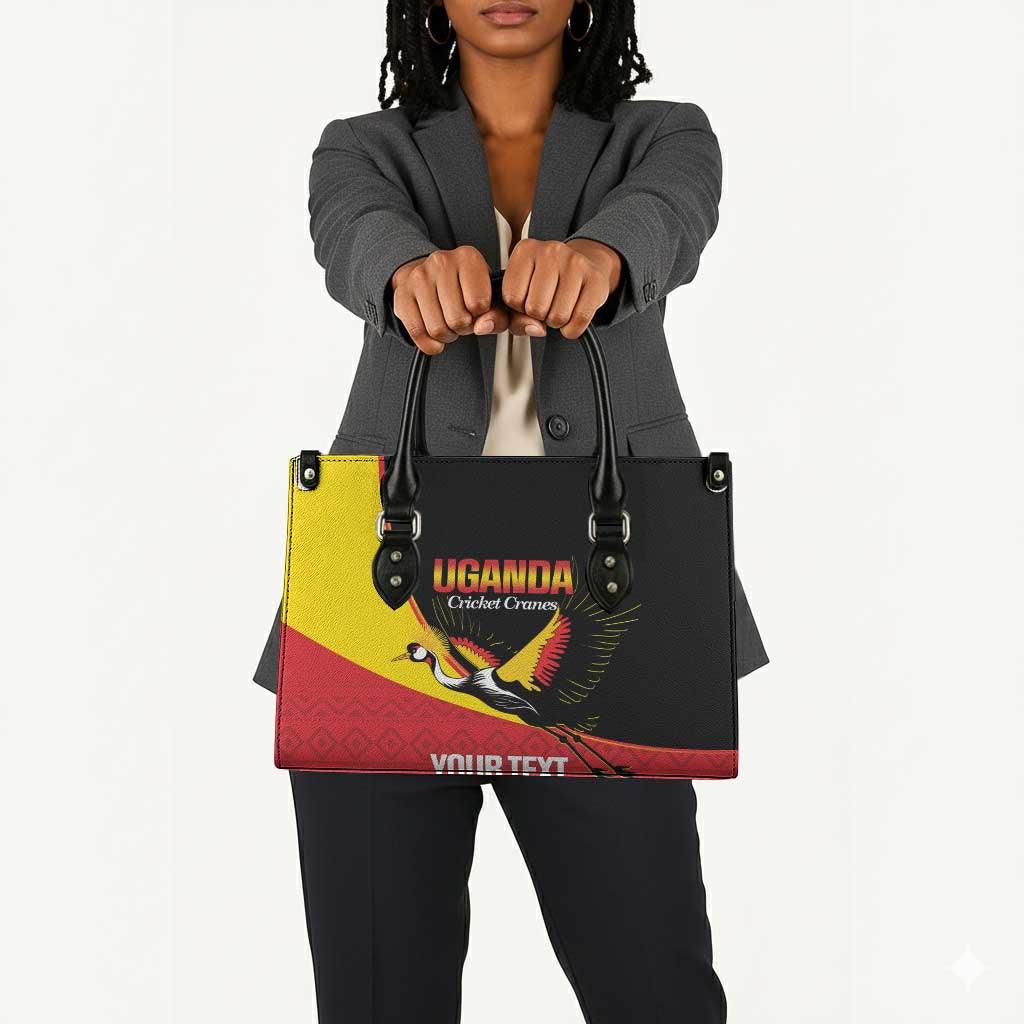 Custom Uganda Cricket Leather Bag Go Cranes African Pattern