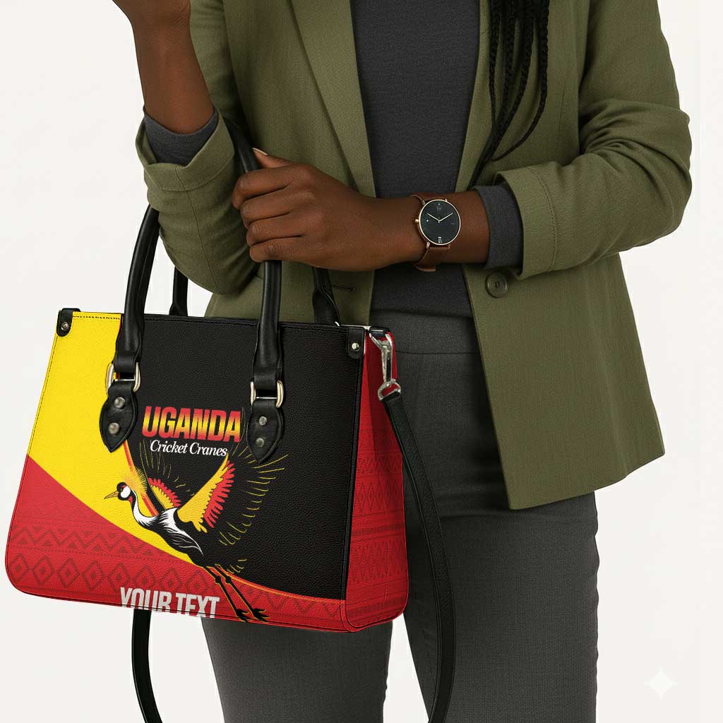 Custom Uganda Cricket Leather Bag Go Cranes African Pattern