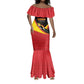 Afro Cricket Uganda Custom Mermaid Dress Go Cranes African Pattern - African Pride