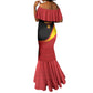 Afro Cricket Uganda Custom Mermaid Dress Go Cranes African Pattern - African Pride