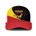 Uganda Cricket Mesh Trucker Cap Go Cranes African Pattern - African Pride