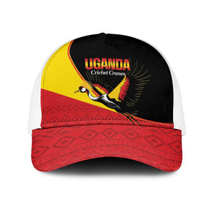 Uganda Cricket Mesh Trucker Cap Go Cranes African Pattern - African Pride