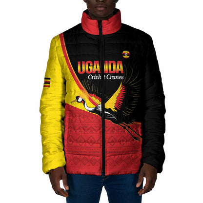 Custom Uganda Cricket Padded Jacket Go Cranes African Pattern