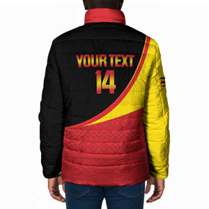 Custom Uganda Cricket Padded Jacket Go Cranes African Pattern
