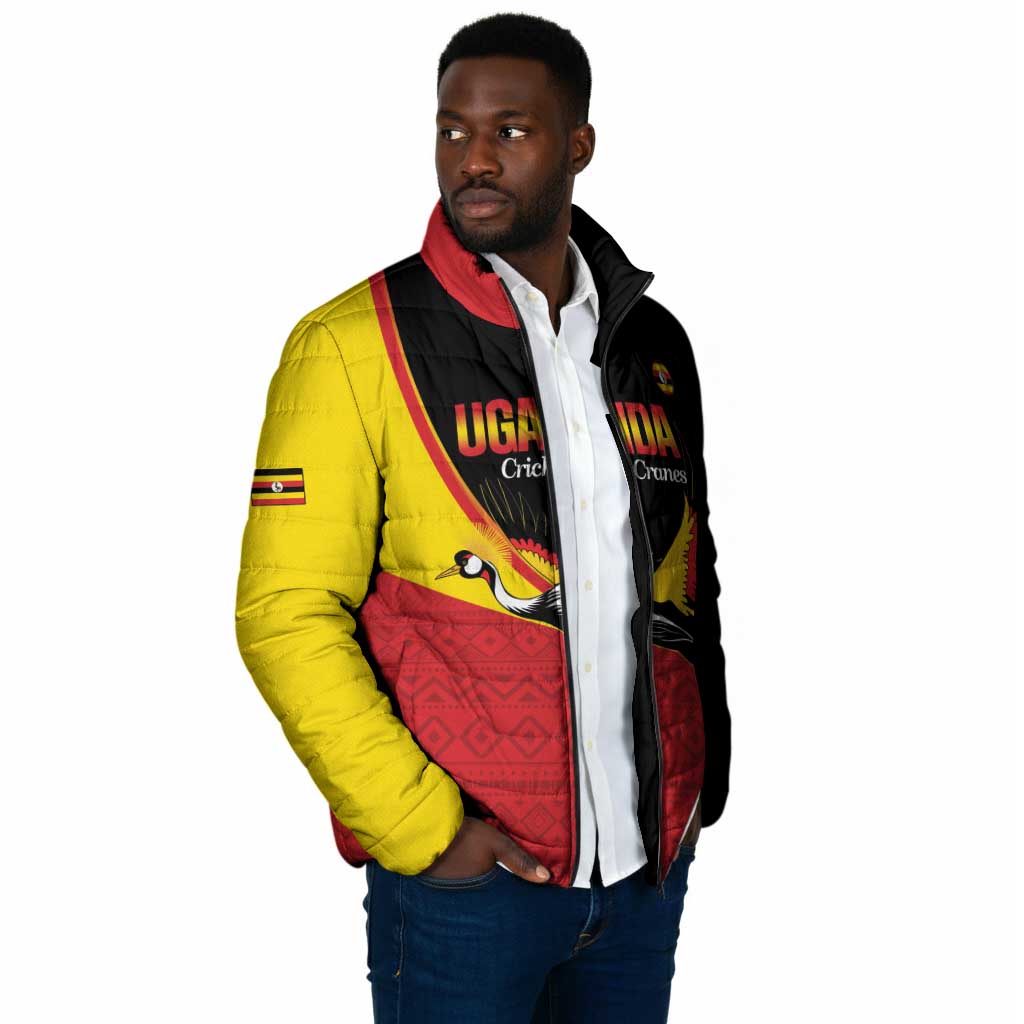 Custom Uganda Cricket Padded Jacket Go Cranes African Pattern