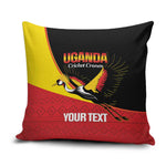 Custom Uganda Cricket Pillow Cover Go Cranes African Pattern