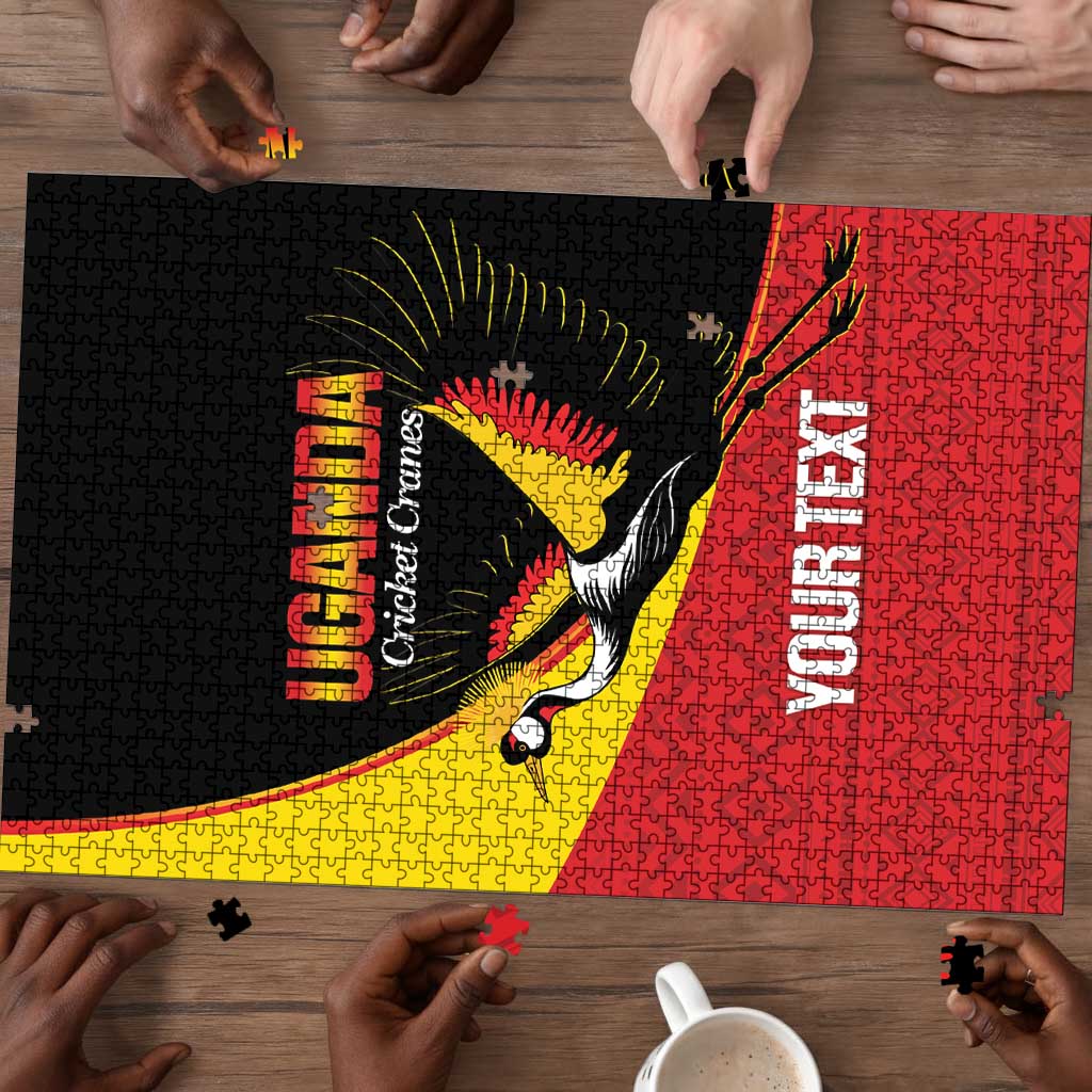Custom Uganda Cricket Puzzle Go Cranes African Pattern
