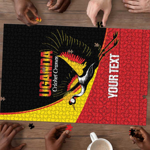 Custom Uganda Cricket Puzzle Go Cranes African Pattern