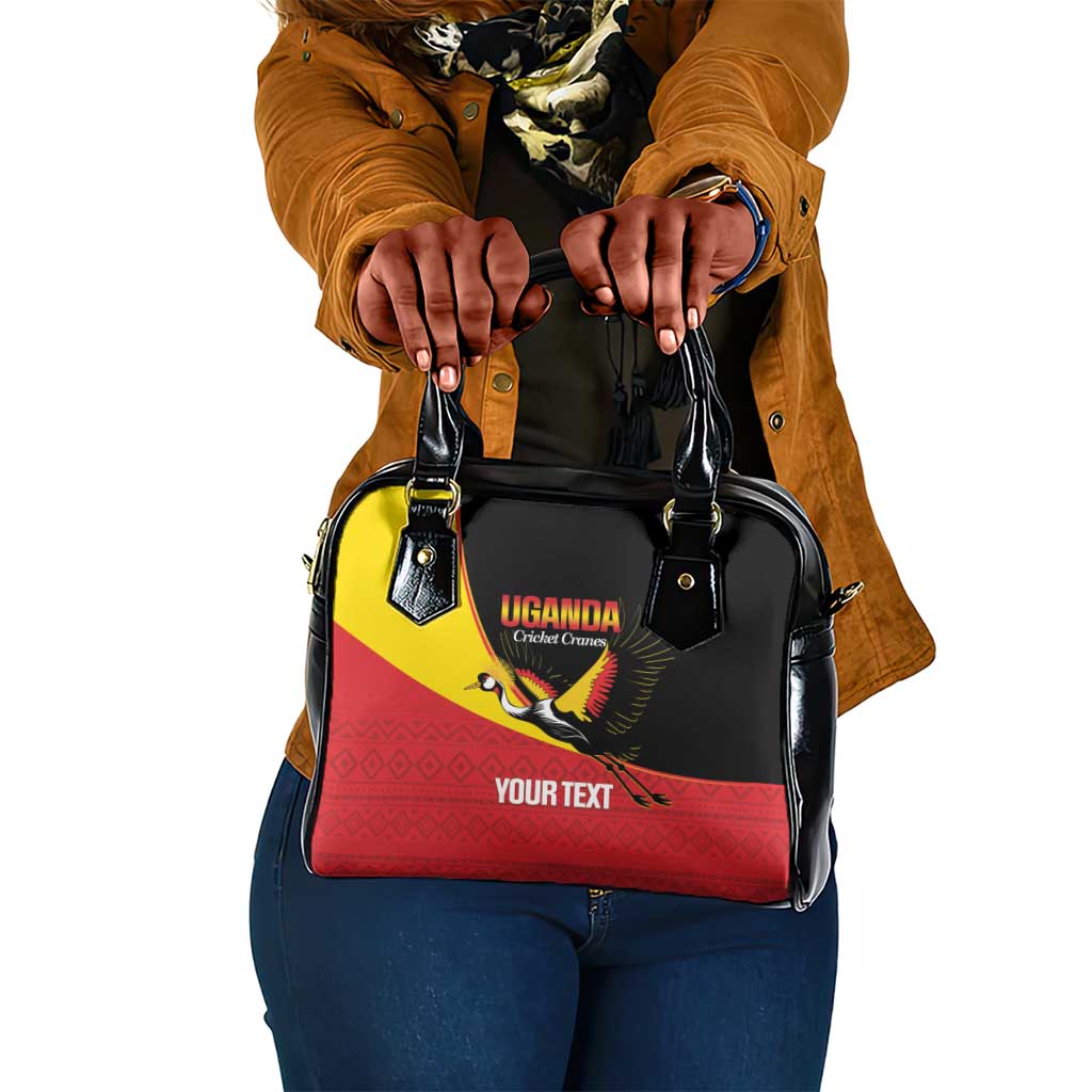 Afro Cricket Uganda Custom Shoulder Handbag Go Cranes African Pattern - African Pride