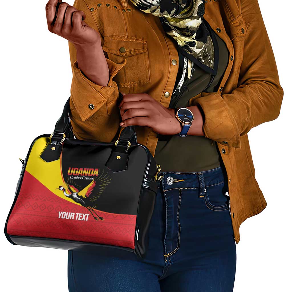 Afro Cricket Uganda Custom Shoulder Handbag Go Cranes African Pattern - African Pride
