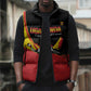 Custom Uganda Cricket Sleeveless Puffer Jacket Go Cranes African Pattern