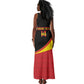Afro Cricket Uganda Custom Tank Maxi Dress Go Cranes African Pattern - African Pride