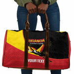 Custom Uganda Cricket Travel Bag Go Cranes African Pattern