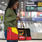 Custom Uganda Cricket Travel Bag Go Cranes African Pattern