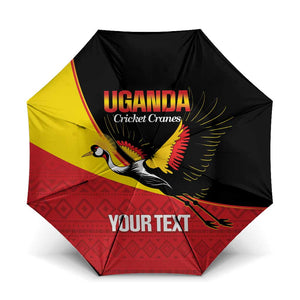 Custom Uganda Cricket Umbrella Go Cranes African Pattern