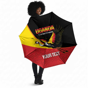 Custom Uganda Cricket Umbrella Go Cranes African Pattern