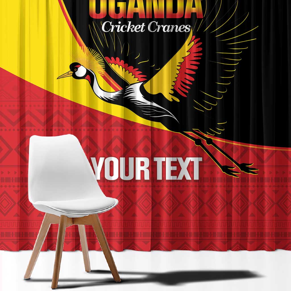 Afro Cricket Uganda Custom Window Curtain Go Cranes African Pattern - African Pride