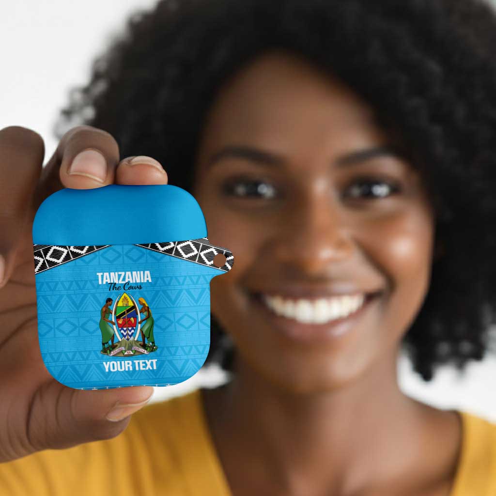 Custom Tanzania Cricket AirPods Case Go Cows Sporty African Pattern