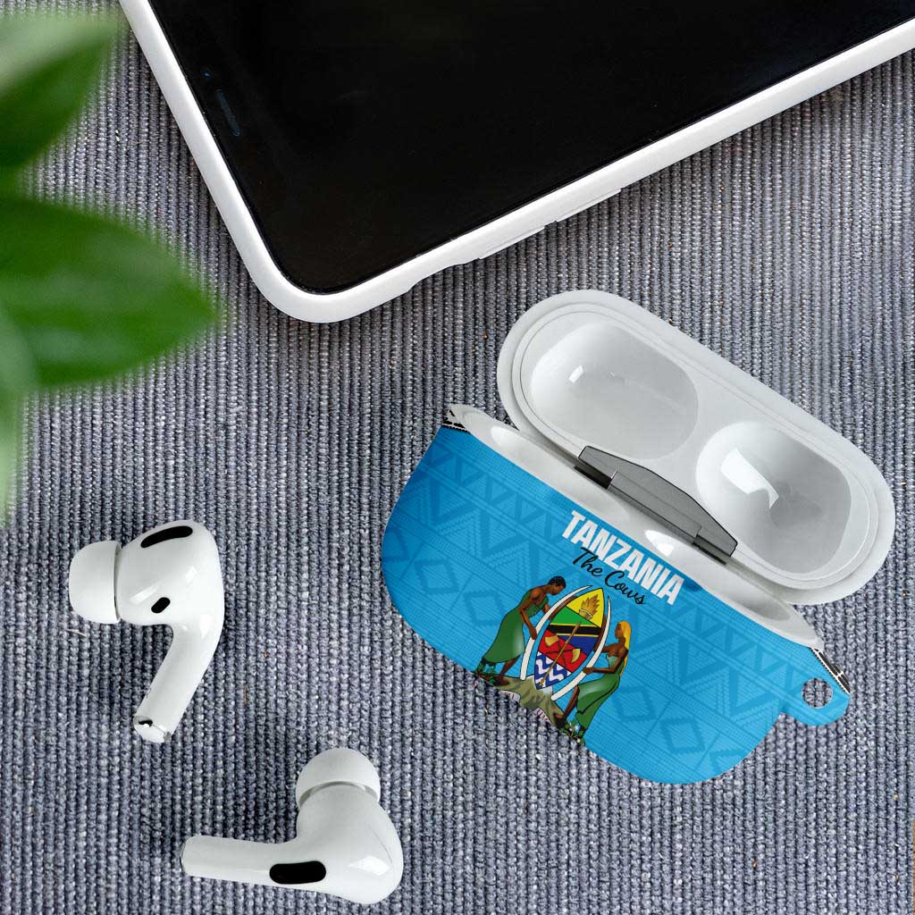 Custom Tanzania Cricket AirPods Case Go Cows Sporty African Pattern