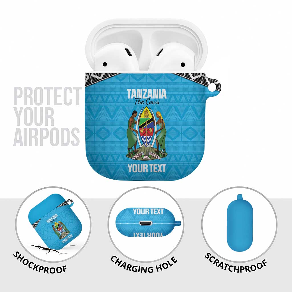 Custom Tanzania Cricket AirPods Case Go Cows Sporty African Pattern