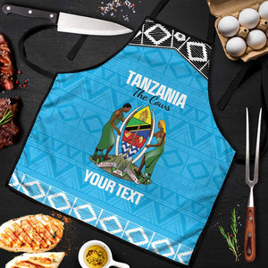 Custom Tanzania Cricket Apron Go Cows Sporty African Pattern
