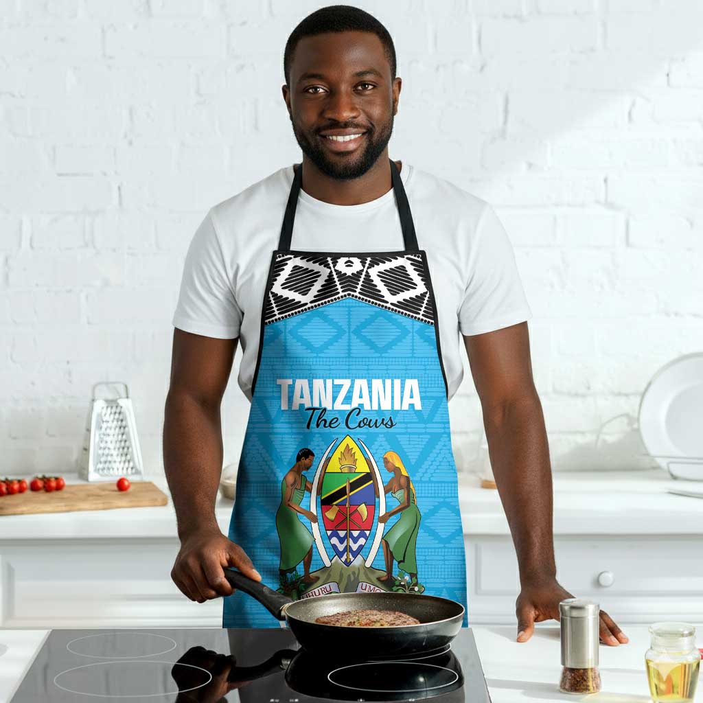 Custom Tanzania Cricket Apron Go Cows Sporty African Pattern