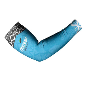 Custom Tanzania Cricket Arm Sleeves Go Cows Sporty African Pattern