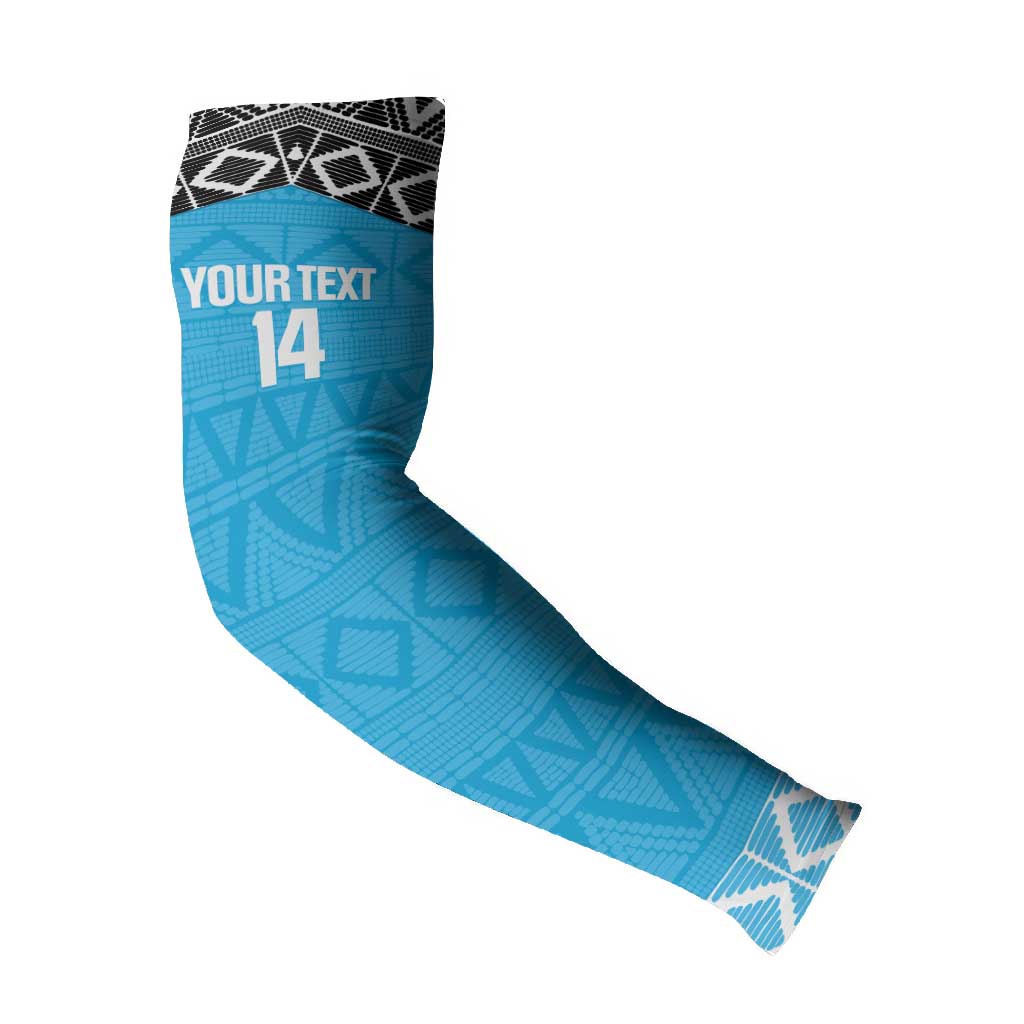 Custom Tanzania Cricket Arm Sleeves Go Cows Sporty African Pattern