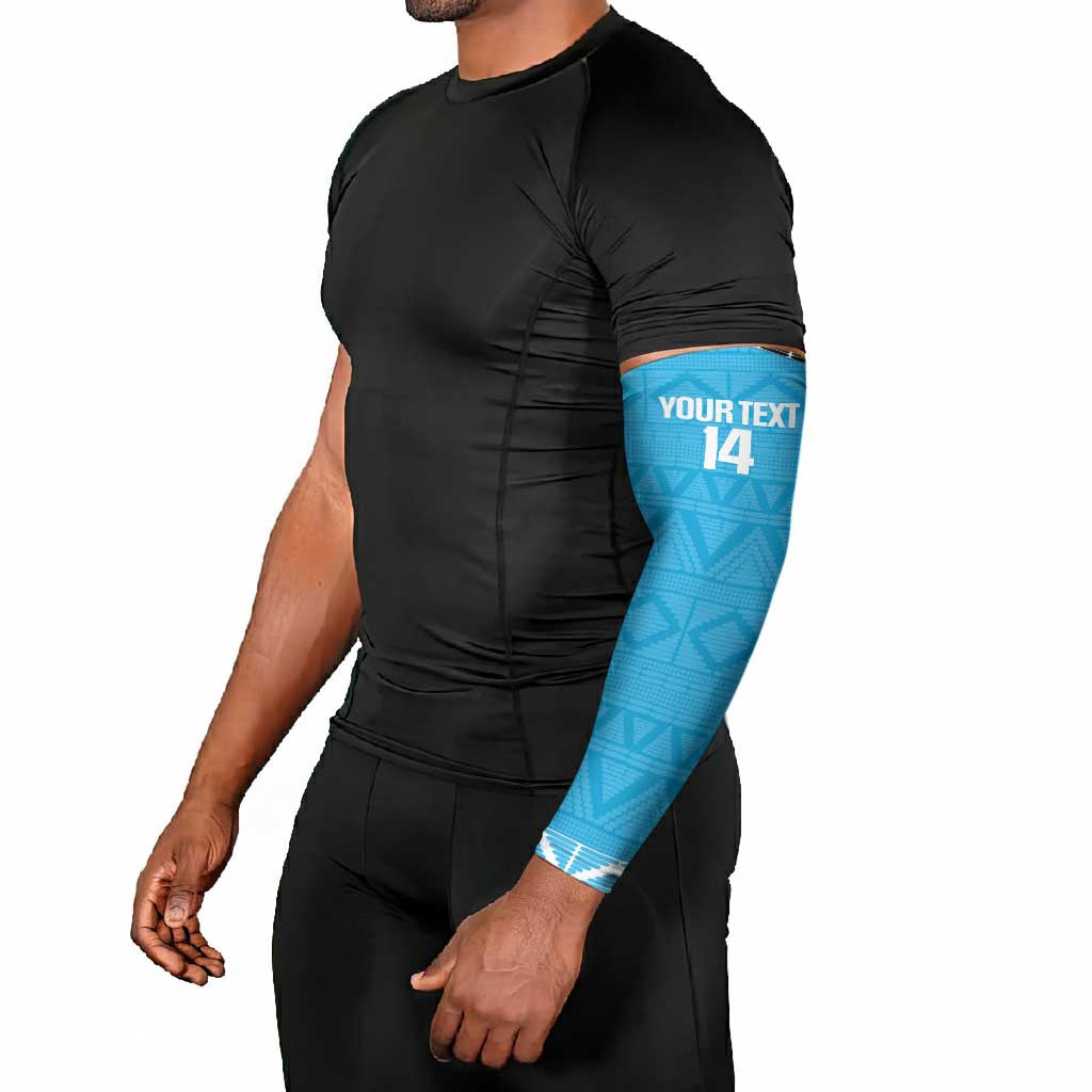 Custom Tanzania Cricket Arm Sleeves Go Cows Sporty African Pattern