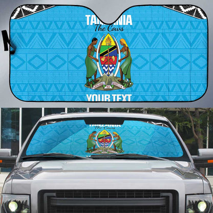 Custom Tanzania Cricket Auto Sun Shade Go Cows Sporty African Pattern