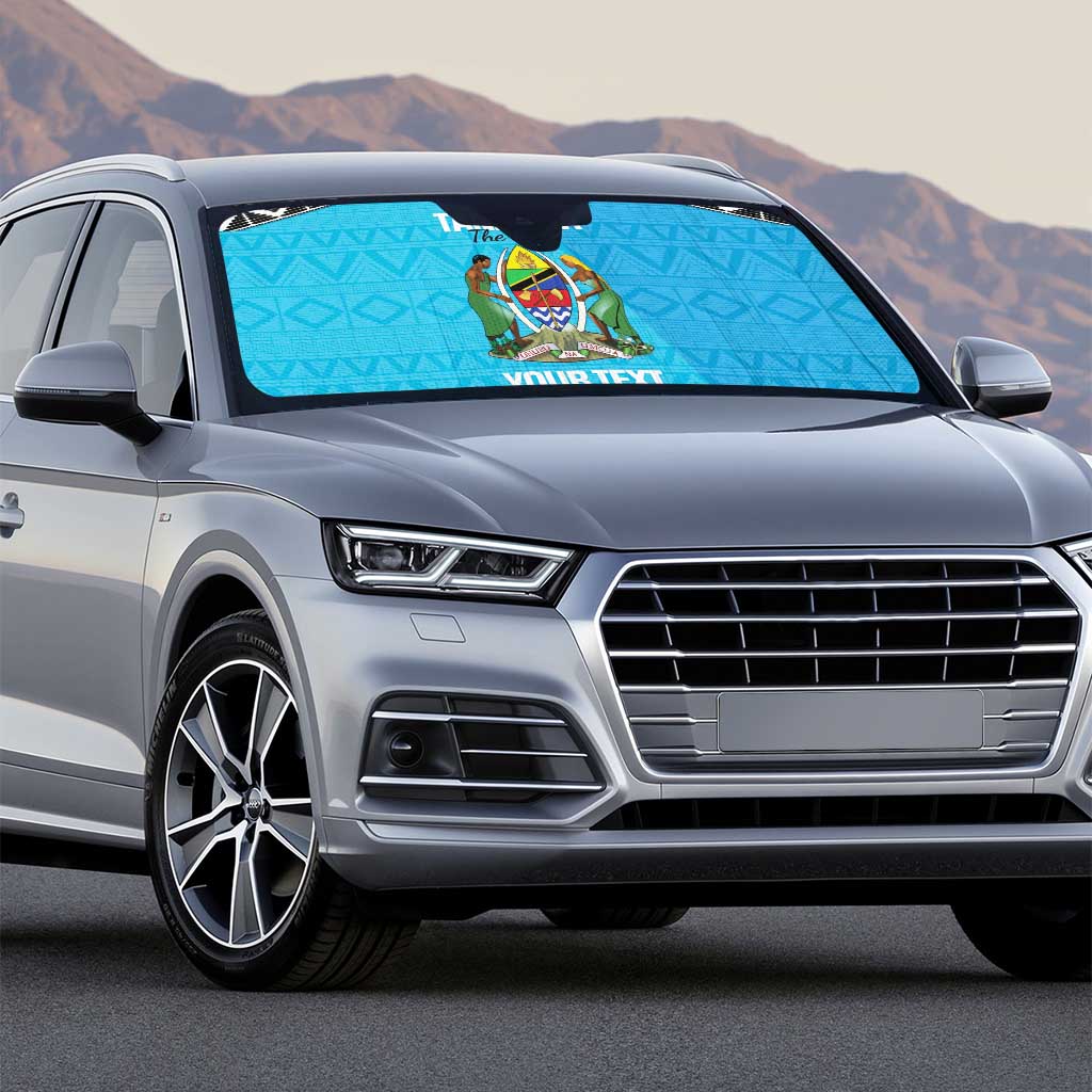Custom Tanzania Cricket Auto Sun Shade Go Cows Sporty African Pattern