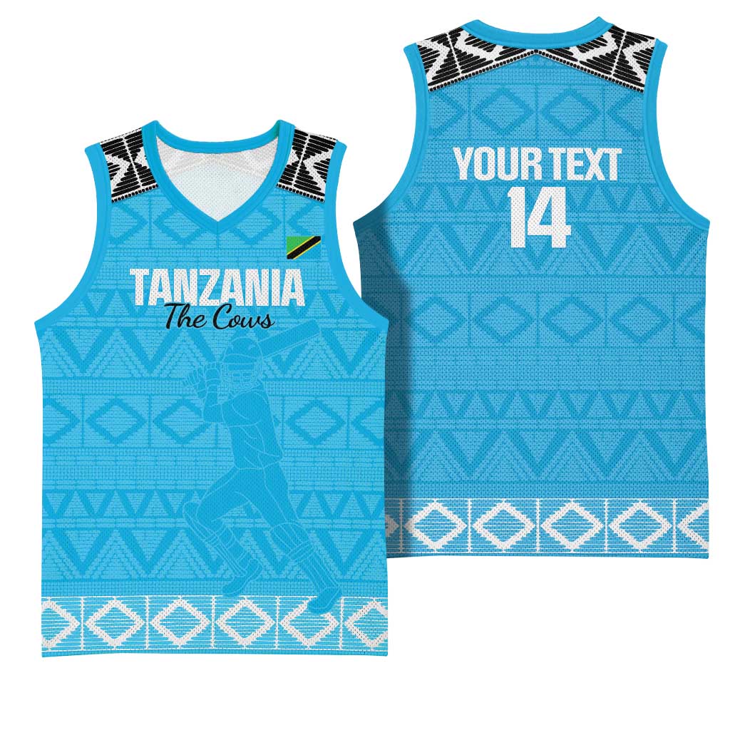 Afro Cricket Tanzania Custom Basketball Jersey Go Cows Sporty African Pattern LT14