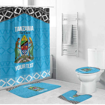 Custom Tanzania Cricket Bathroom Set Go Cows Sporty African Pattern