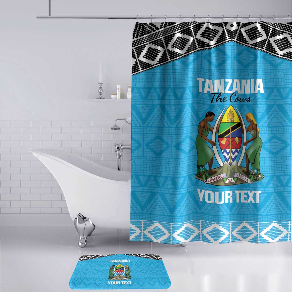 Custom Tanzania Cricket Bathroom Set Go Cows Sporty African Pattern