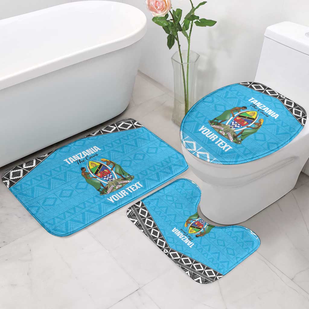 Custom Tanzania Cricket Bathroom Set Go Cows Sporty African Pattern