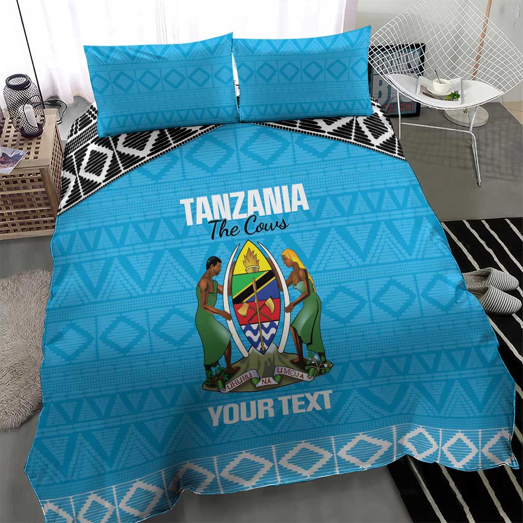 Afro Cricket Tanzania Custom Bedding Set Go Cows Sporty African Pattern - African Pride