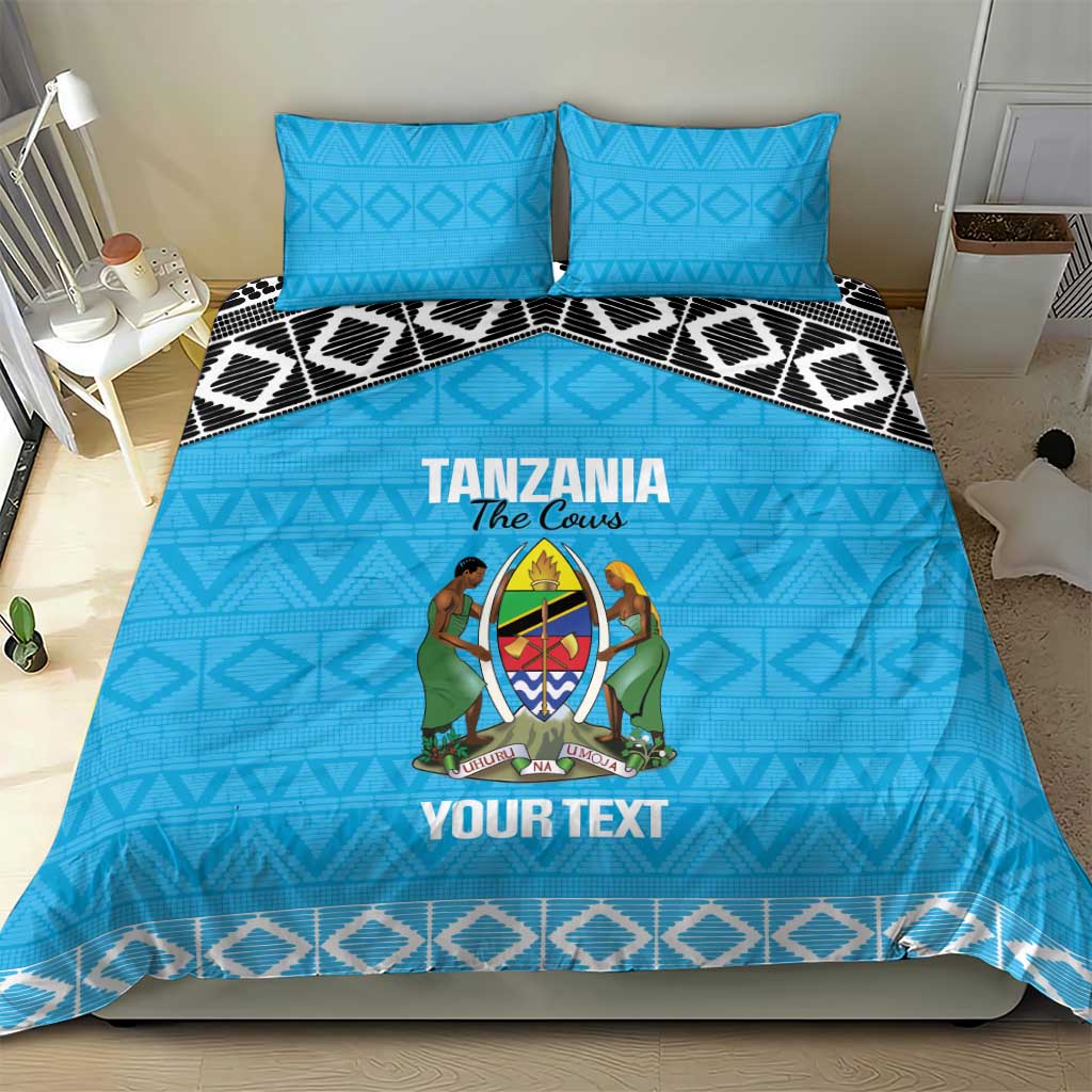 Afro Cricket Tanzania Custom Bedding Set Go Cows Sporty African Pattern - African Pride