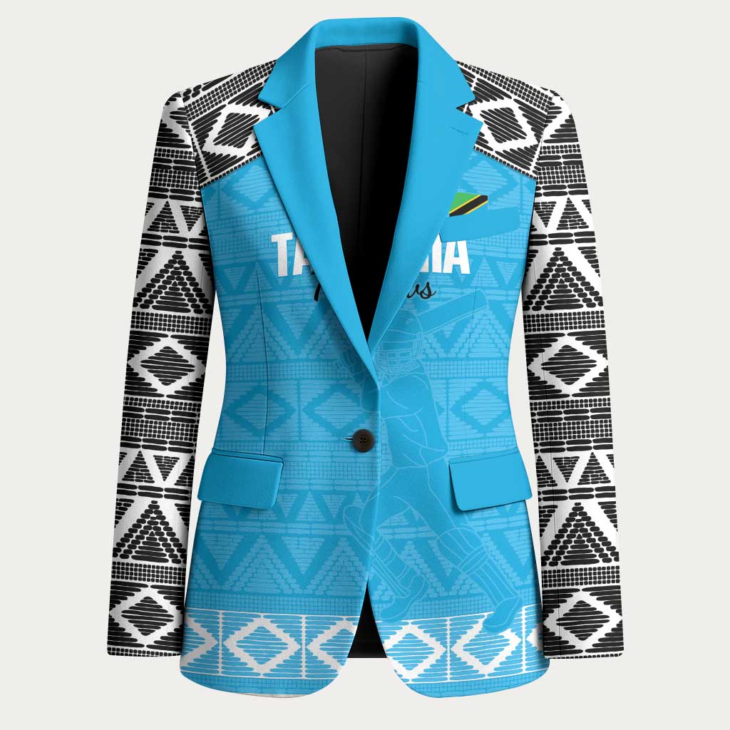 Custom Tanzania Cricket Blazer Go Cows Sporty African Pattern