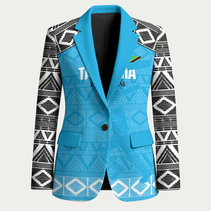 Custom Tanzania Cricket Blazer Go Cows Sporty African Pattern